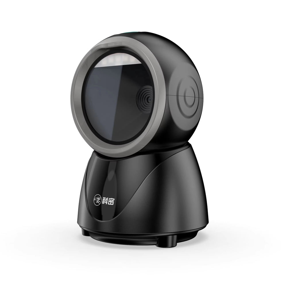 USB Wired Desktop Barcode Scanner 1D/2D Laser QR Code Reader with Cash Register & Hands-Free Scanning for Retail in Stock