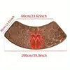 Modern Anti-Slip Novelty Style Bathroom Carpet Absorbent Polyester Fan-Shape Mat for Hotel & Home Use