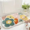 Modern Home Polyester Entrance Door Mat Non-Slip Rubber Style Floral Pattern Machine Made 3-5mm Thickness Super Absorbent Hand