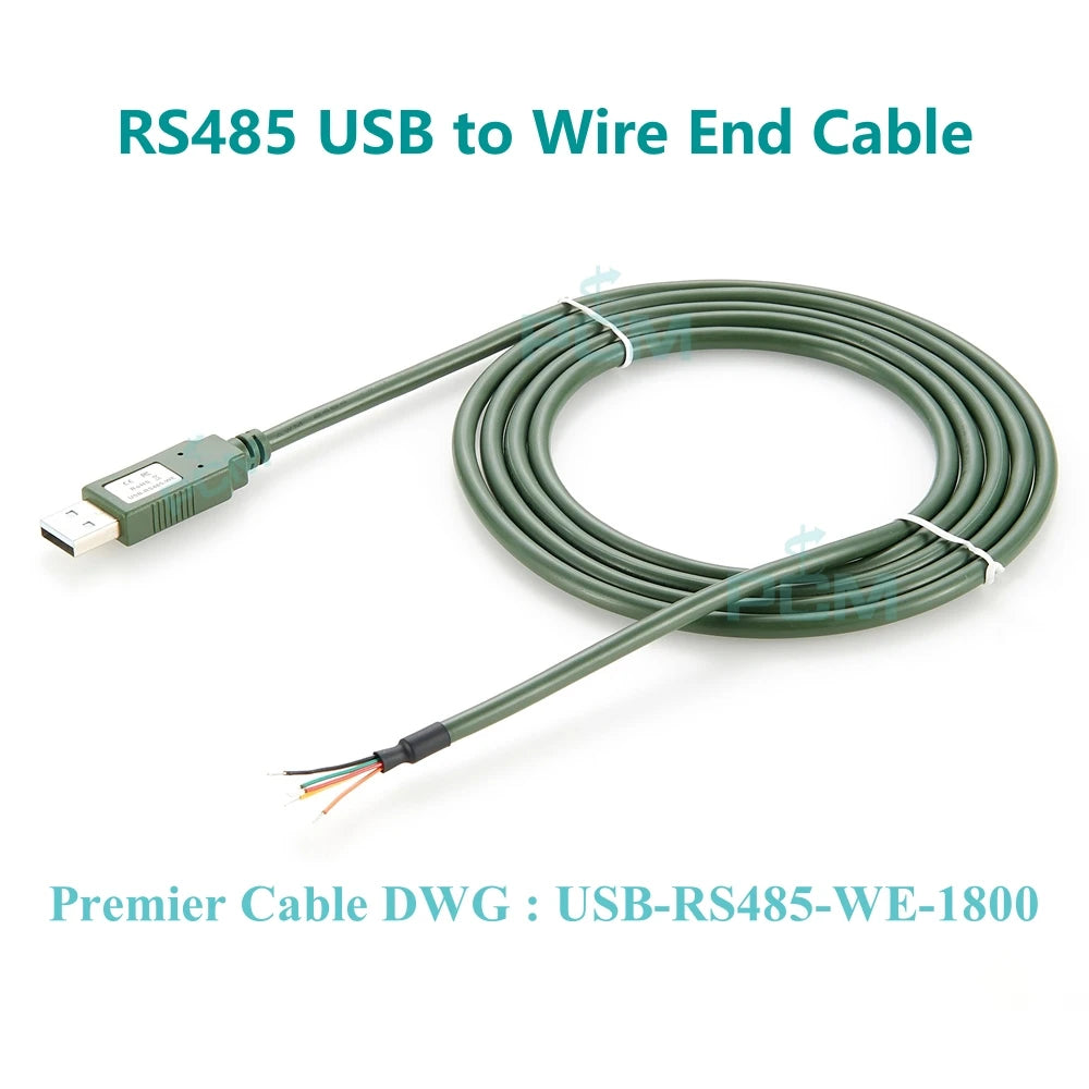 USB-RS485-WE-1800 USB to RS485 Serial 6 Way Wire End Cable with FT232RL Chipset, USB to RS485 Converter, RS485 USB Cable UART