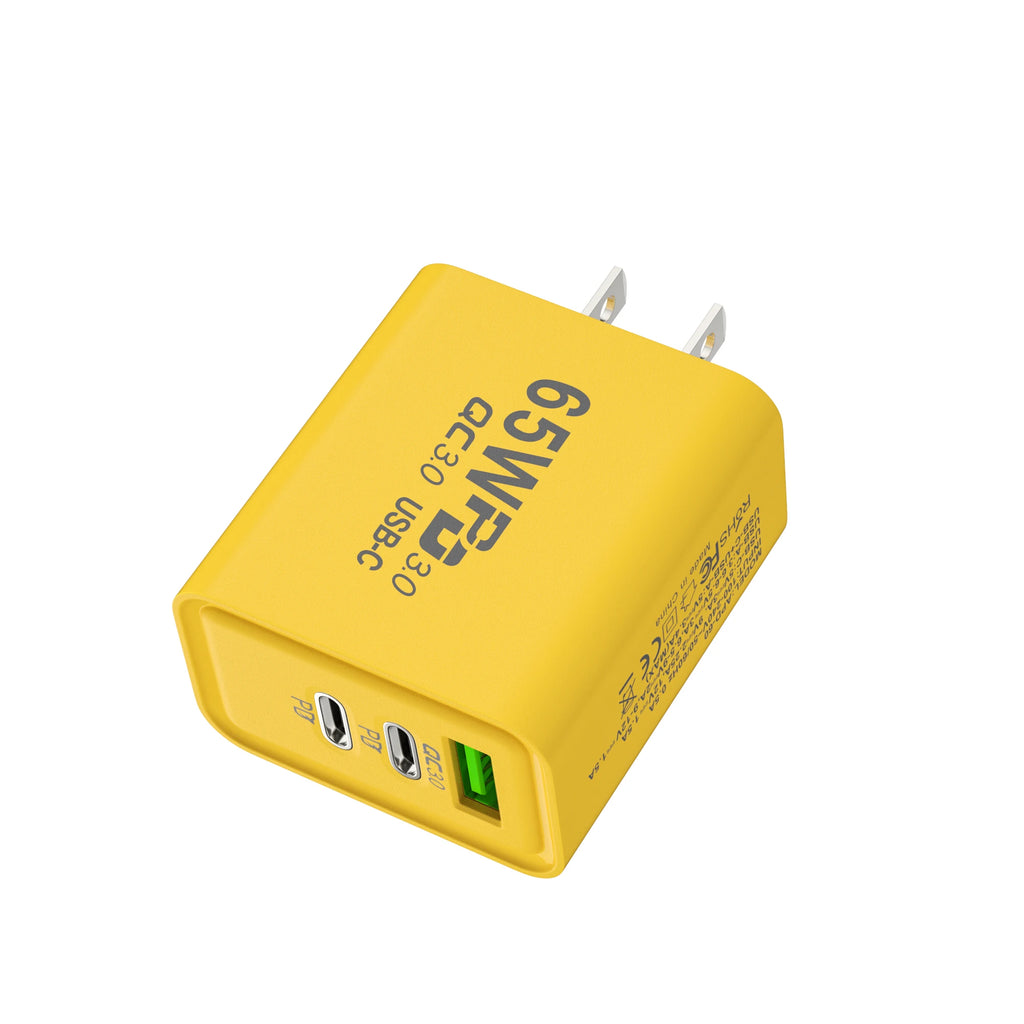 High Quality for Charger 65W Chargers US EU UK 3 USB-C  Mobile Phone 5v2a Charging Head Charger Adapter