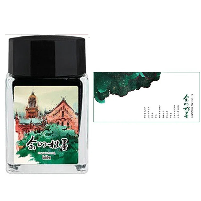 MAJOHN 20ml Shanghai Themed Glitter Ink for Fountain Pen Dip Pen Sketching Art Golden Particles Stationery School Supplies