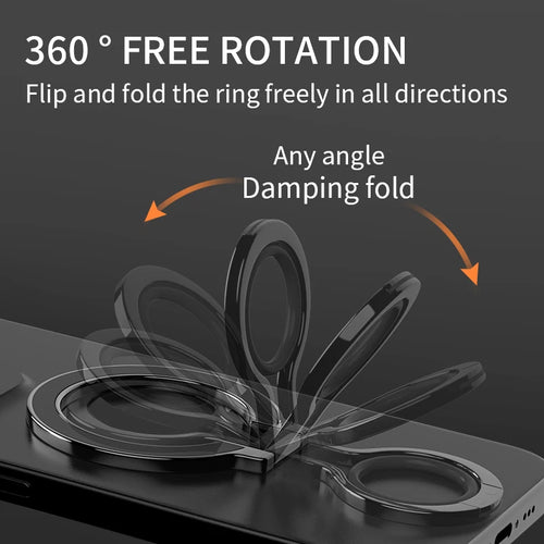 360 ° Rotation Finger Ring Magnetic Phone Holder for Magsafe Folding Portable Strong Magnet Stand for iPhone 17 16 Pro Samsung