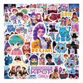 100PCS Kpop Girl Group Stickers Set Waterproof Glossy Cartoon Decals for Phone Case Luggage Laptop Skateboard - DIY Decor