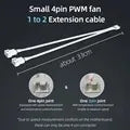 TEUCER 4-pin 1 to 4 Way PWM Fan Splitter Cable Cooled 1 to 2/3/4 Way Tap Sleeve Extension Braided Cable Extension fan connector