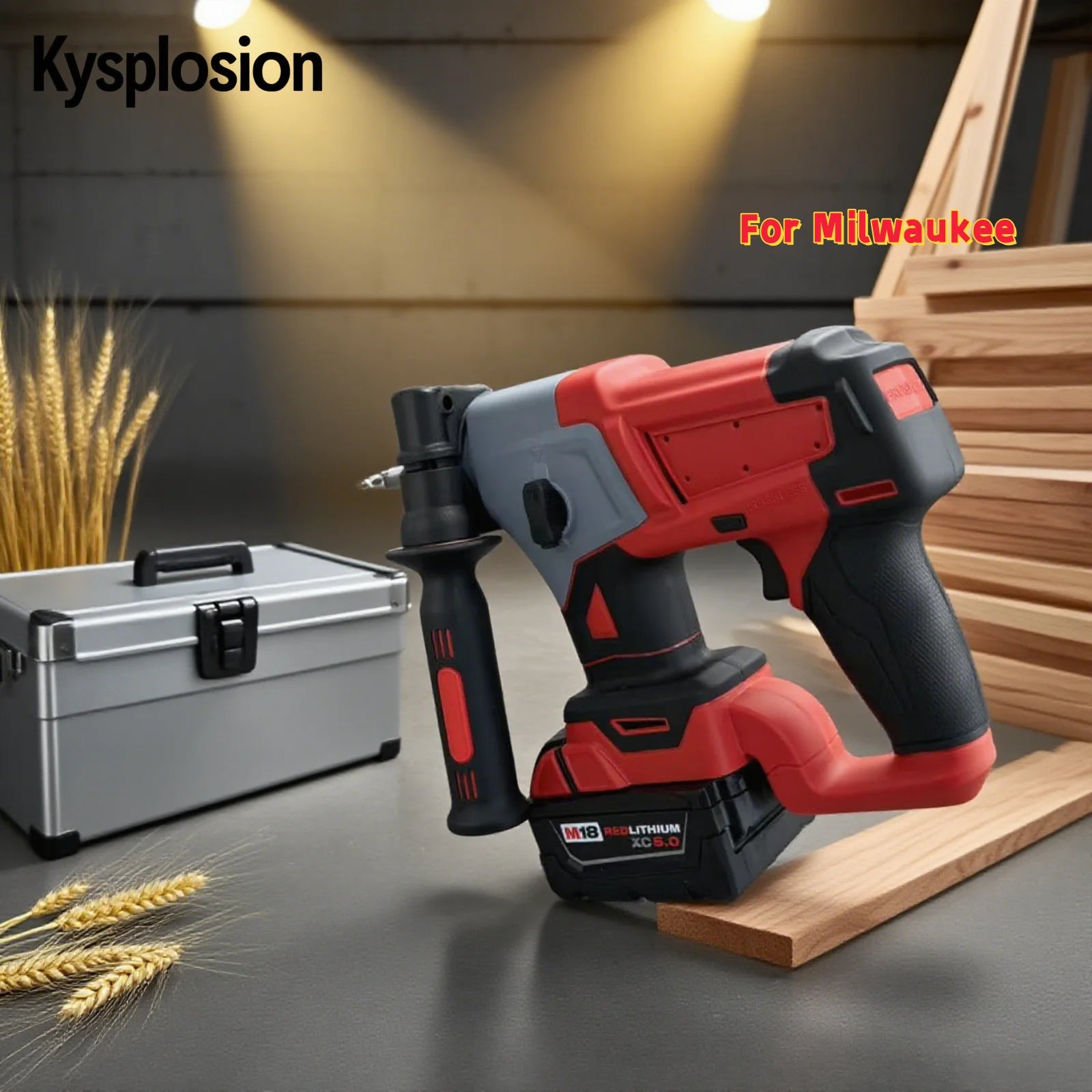 24MM Brushless Cordless Hammer Drill High Power Rotary Hammer Impact Drill Electric Jackhammer drill For Milwaukee M18 battery