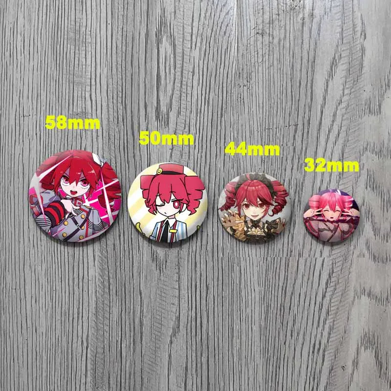 Kasane Teto Badge, Cute UTAU Anime Round Button Pin, Vocaloid Cosplay Brooch for Backpack Clothes, Collectible Gift for Fans