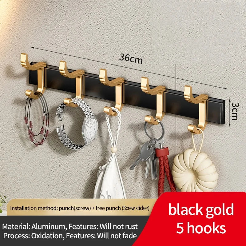 No Drill Upgrade: Adjustable Width and Thickness, Portable Bathroom Hook, Door Hooks, Clothes Hook for Kitchen and Bathroom