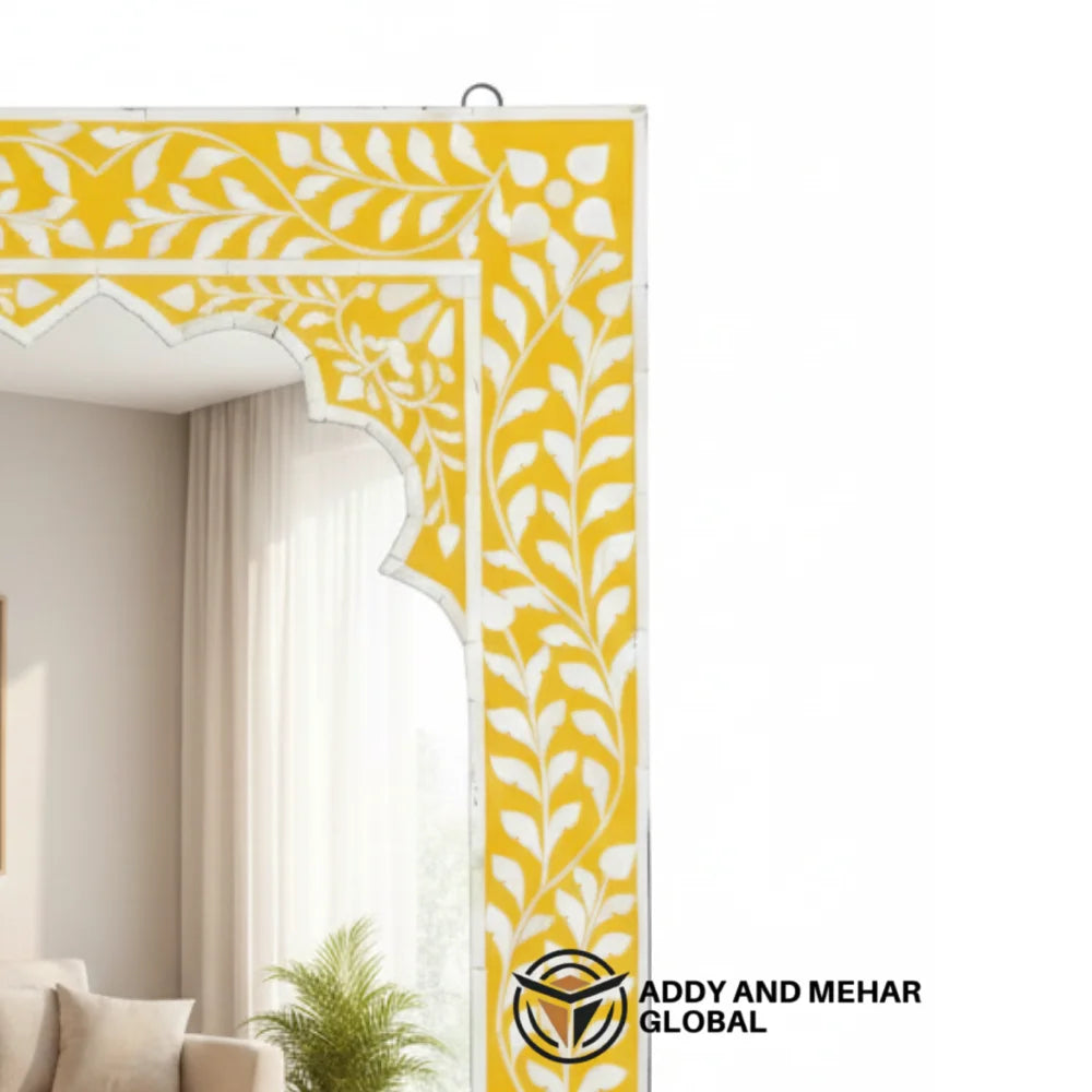 Handcrafted MDF Art Deco Square Wedding Wall Mirror-Elegant Eco-Friendly Decorative Wall Dcor