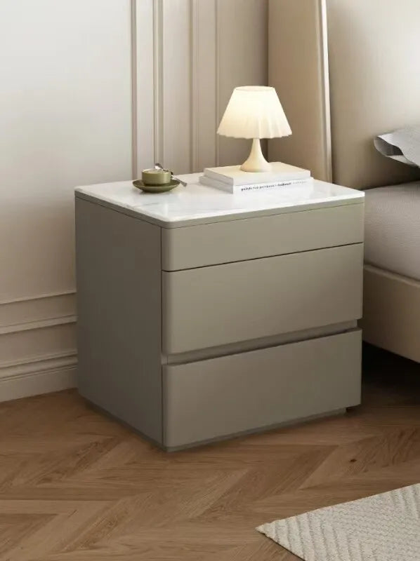 Cream Nordic Bedside Table With Secret Compartment Safe Modern Minimalist Nightstands Rustic Glamour Table De Chevet Furnitures