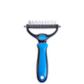 Pet Deshedding Brush - Double-Sided Undercoat Rake for Dogs & Cats - Shedding Comb and Dematting Tool for Grooming, Extra Wide