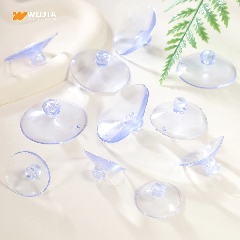 30pcs Plastic Clear Sucker with Holes Strong Suction Cups for Glass Window Wall Hook Hanger Home Decor Kitchen Bathroom 25-40mm