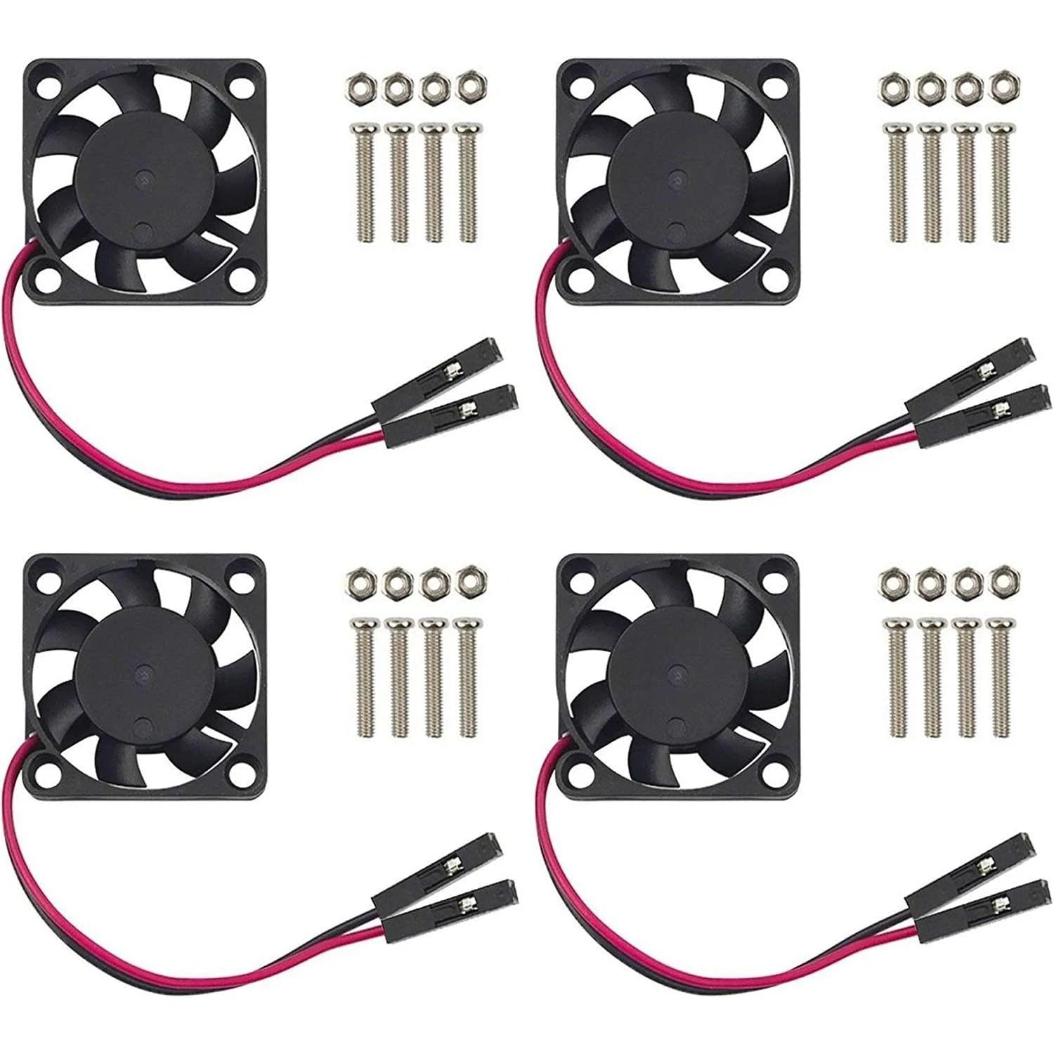 4pcs 3007 Fan for Raspberry Pi 5 30x30x7mm Cooler Fan Pi Brushless Cooling Fan 30MM 1.18in 3.3V 5V DC Quiet Fan for motor