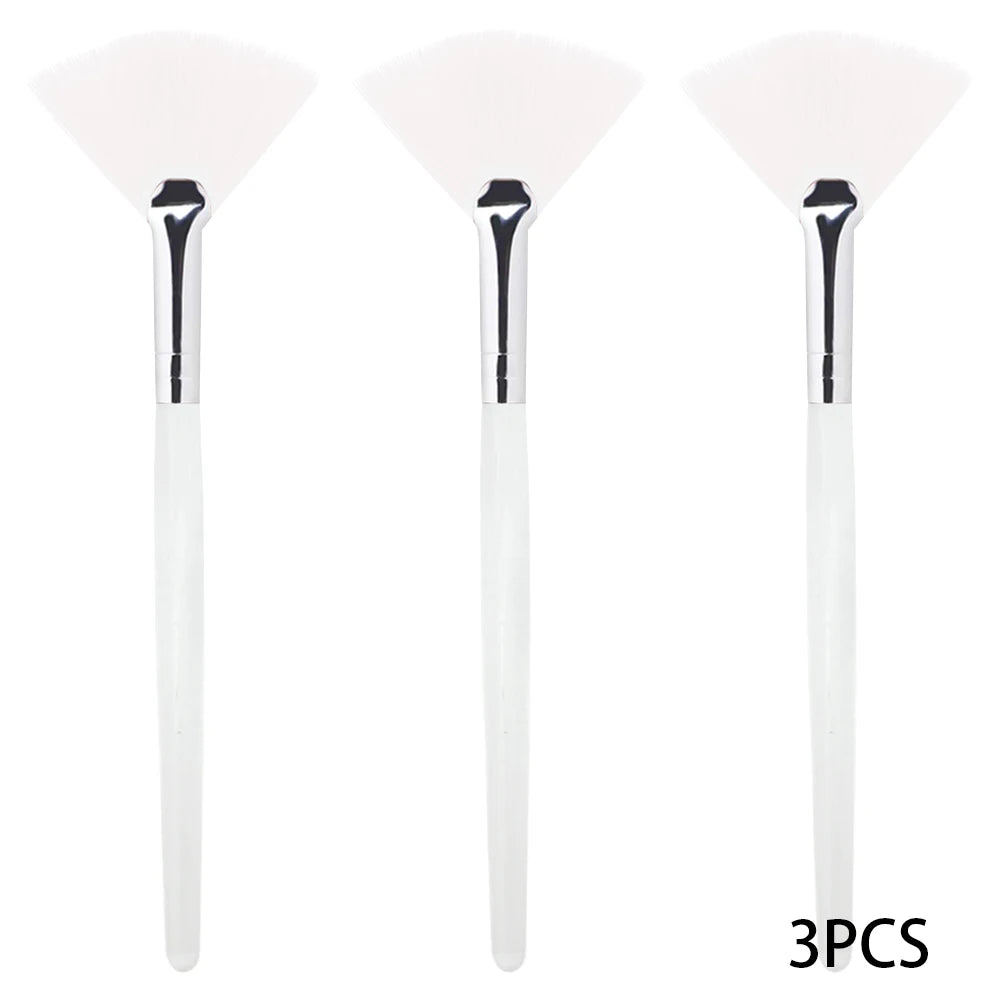 3/9 Pieces Facial Fan Mask Brushes Soft Mask Brush Applicator Esthetician Facial Mask Brushes For Women Girls Cosmetic Tools