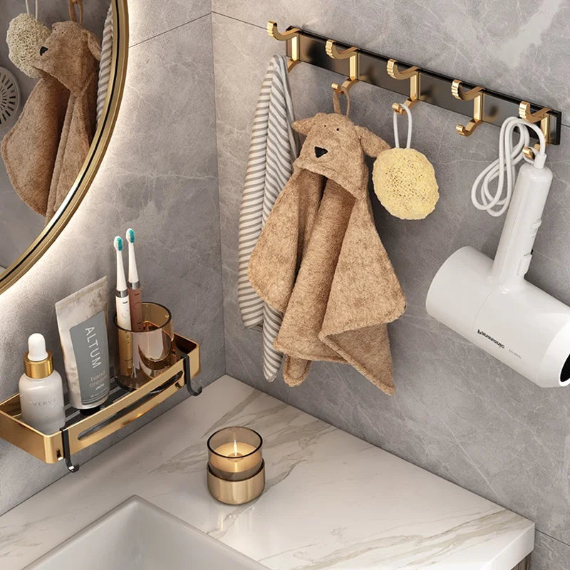 No Drill Upgrade: Adjustable Width and Thickness, Portable Bathroom Hook, Door Hooks, Clothes Hook for Kitchen and Bathroom