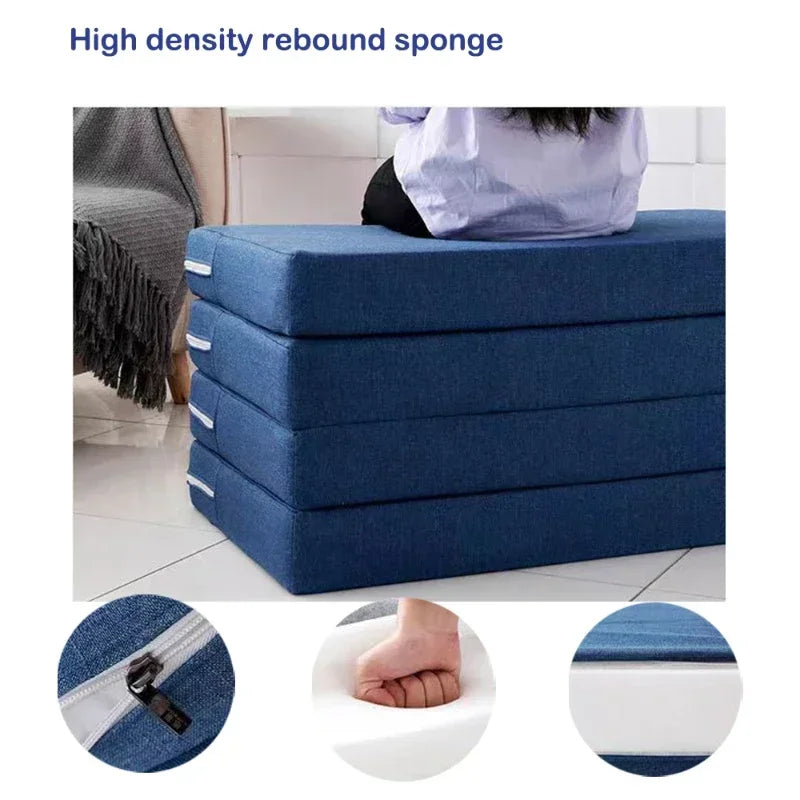 Simple Folding Mattress Foam Mat Tatami Yoga Pad Office Lunch Break Single Bed Furniture Foldable Sponge Mattresses