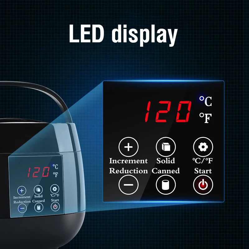 2026 New 500CC Wax Heater Warmer Hair Removal Wax Machine SPA Body Epilator Paraffin Wax Pot Smart LCD Temperature Display