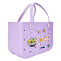 M/L/XL Beach Bag Fashion EVA Waterproof Rubber Picnic Storage Basket Travel Shopping Handbag Women Shoulder Solid Color Tote Bag