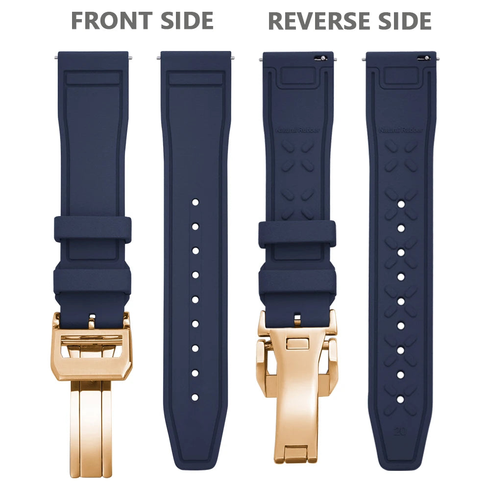 FKM Rubber Strap for IWC Big Pilot Mark Portugieser TOP GUN 20mm21mm 22mm Quick Release Strap Diving Sport Butterfly Buckle Band