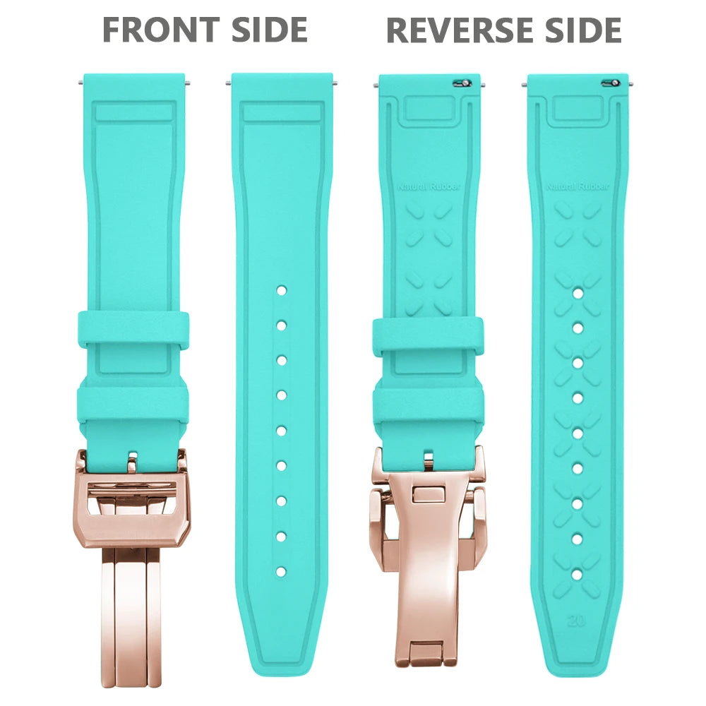 FKM Rubber Strap for IWC Big Pilot Mark Portugieser TOP GUN 20mm21mm 22mm Quick Release Strap Diving Sport Butterfly Buckle Band