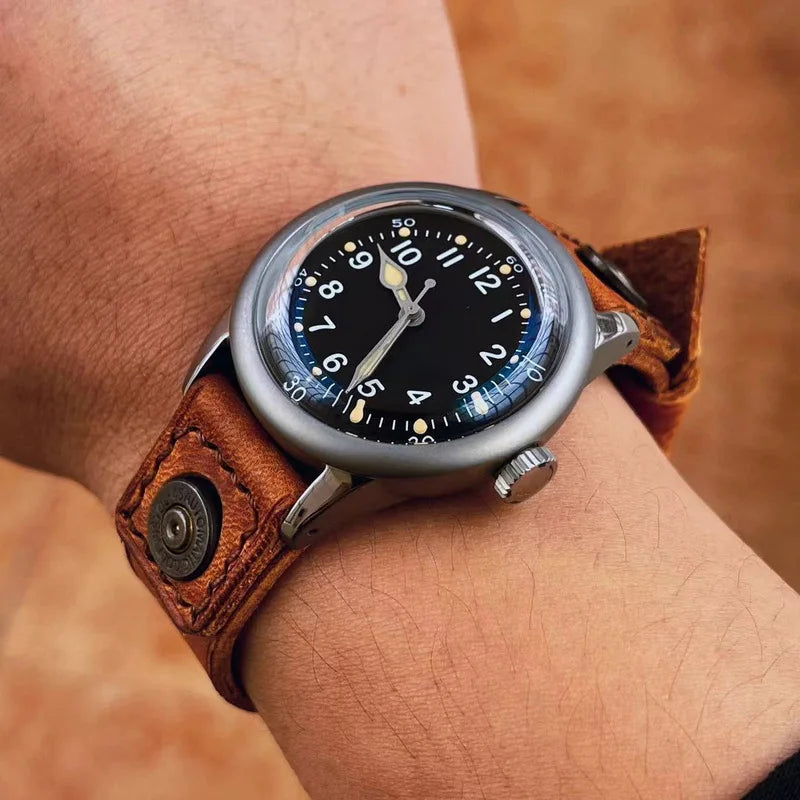THORN Men Automatic Watch 36MM Pilot Mechanical Wristwatch 15ATM Waterproof Luminous Sapphire Mirror NH35