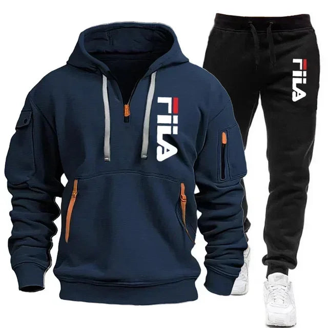 Men's hoodie set, a two-piece set of comfortable and fashionable top and casual sport pants