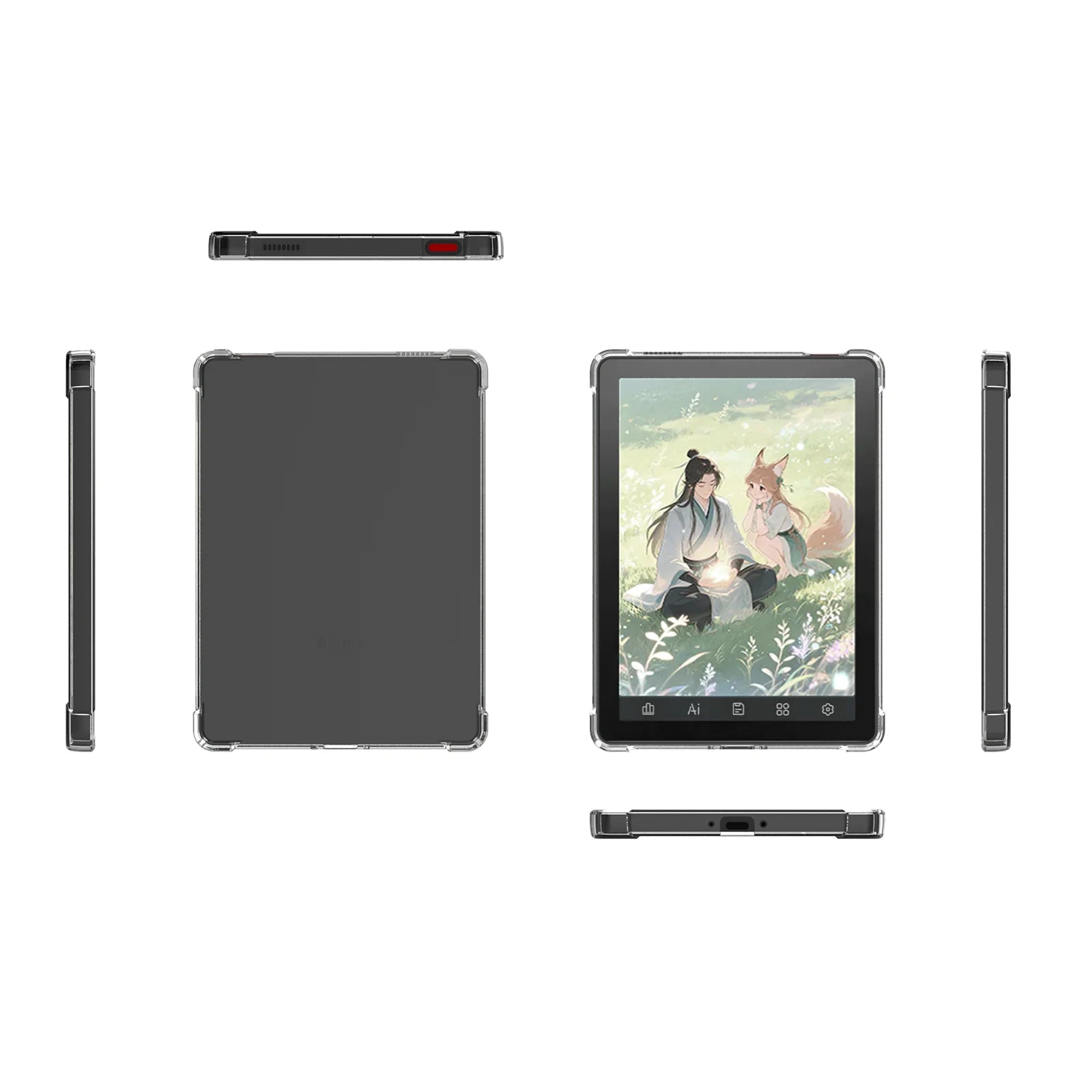 Clear Case for Bigme B6 eReader | Slim & Lightweight | Anti-Slip & Scratch Resistant | TPU Transparent Flexible Soft Back Cover