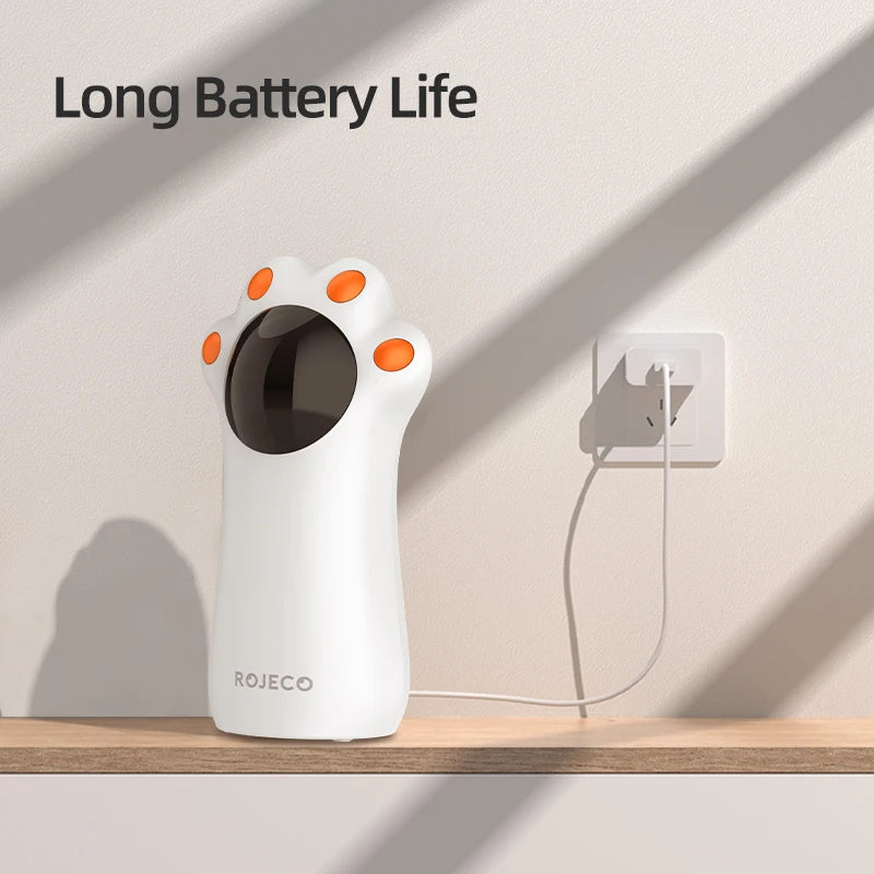 ROJECO Automatic Cat Laser Toy Interactive Intelligent Toys LED Motion Activate Pet Indoor Handheld Wireless Cat Toy Accessories