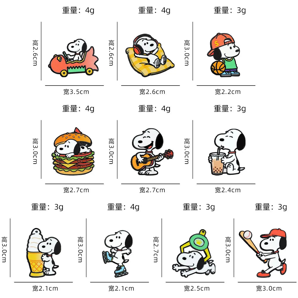 2026 Leisure and Sports Dog Cute Enamel Pin Set Cartoon Brooch Lapel Pins for Backpack Clothes Badge Cute Fans Gift