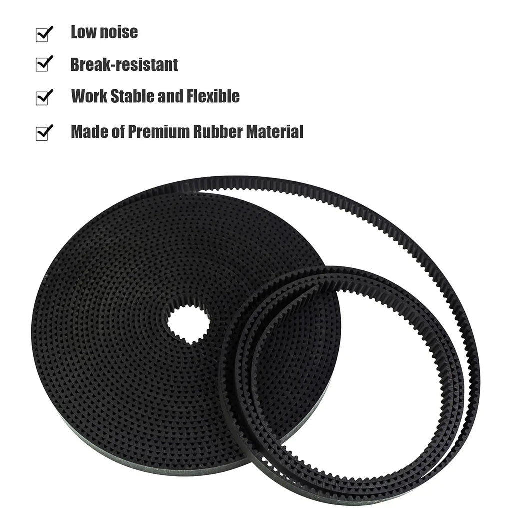 1/2m GT2-6/10mm Open Timing Belt 2GT Aramid Fiber Rubber/PU with Steel Core Gt2 Belt Cutting Length for 3D Printer