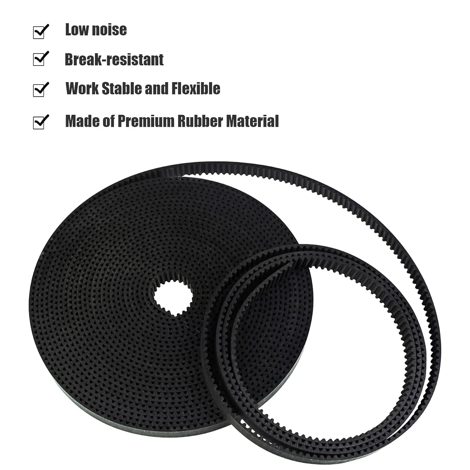 1/2m GT2-6/10mm Open Timing Belt 2GT Aramid Fiber Rubber/PU with Steel Core Gt2 Belt Cutting Length for 3D Printer