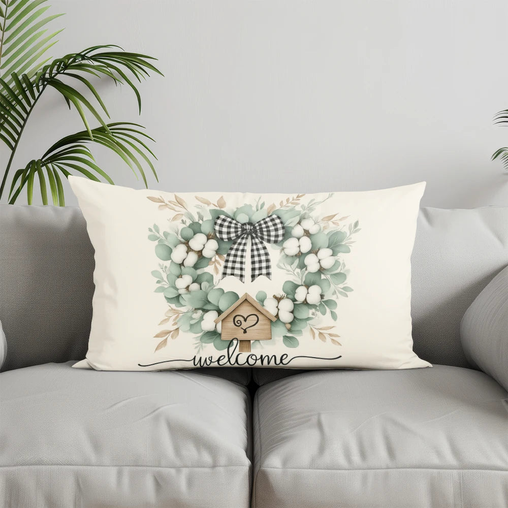 Home Decor Blends Our Home Floral Throw Pillow Suitable For Sofa Bedroom Car Pillow Cover Cushion Rectangular Back Cushion