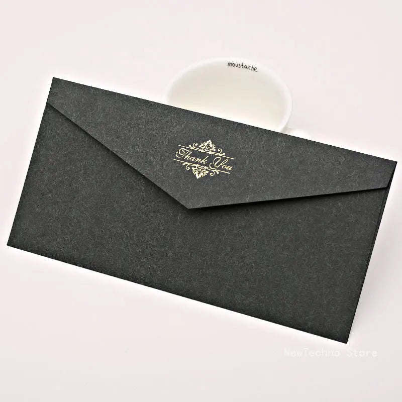 Vintage Gold Envelopes for Invitations Kraft Paper Gift Card Window Envelope Wedding Letter Set Mailer Stationery
