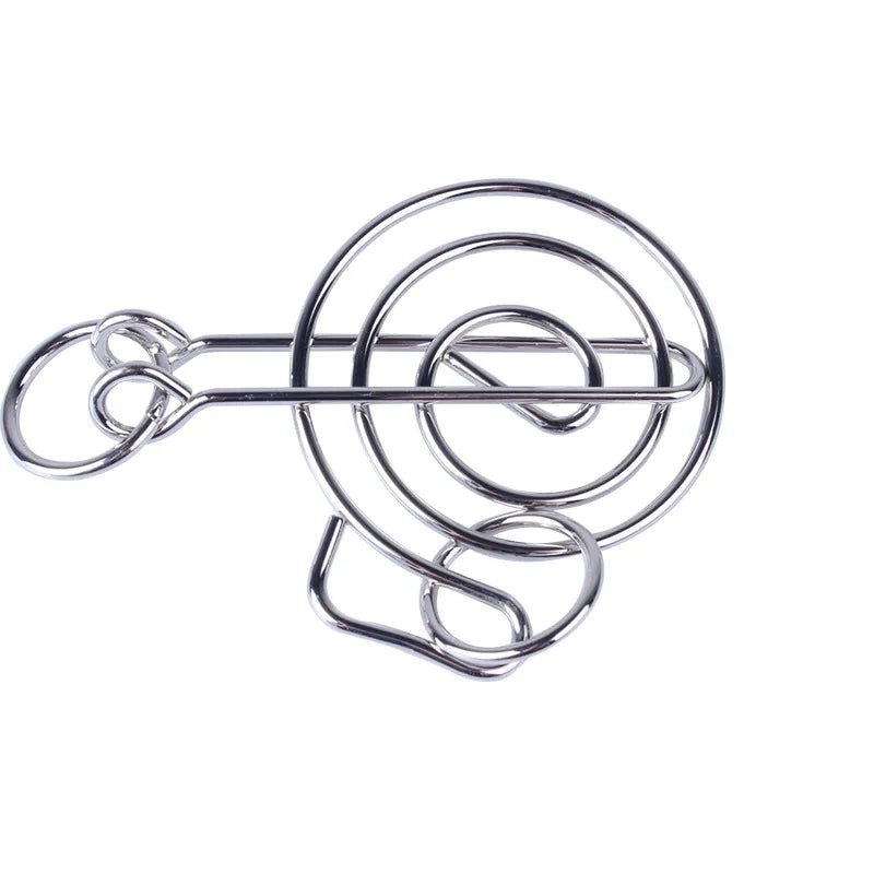 Classic Intelligence Metal Wire Puzzle Baffling Brain Teaser Magic Rings Puzzles Game for Adults Children