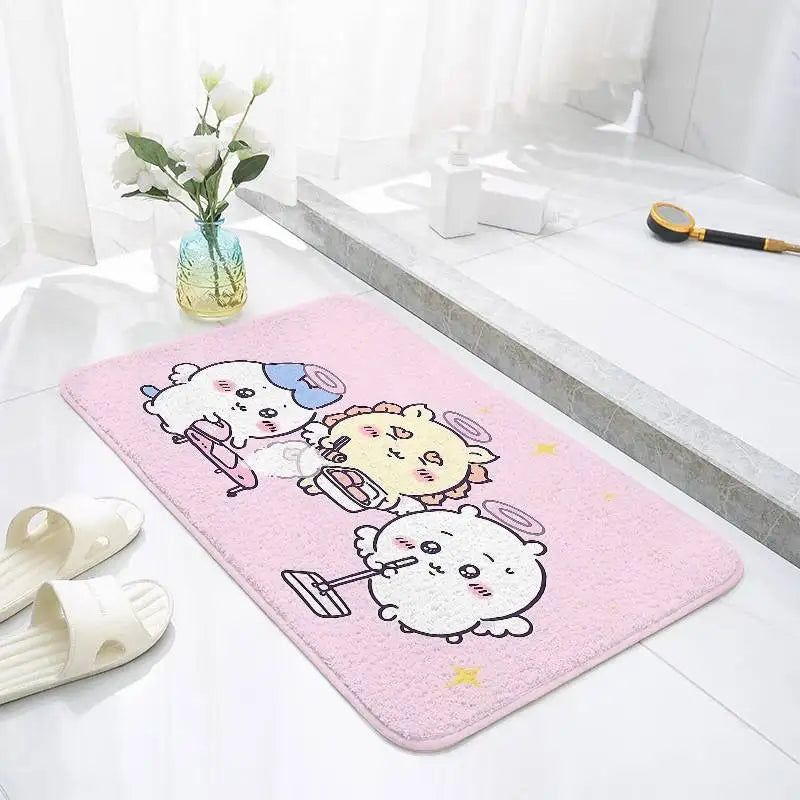 Cartoon-c-chiikawaS Kawaii Floor Mats Home Laundry Rug Carpet For Living Room Decor Lounge Area Anti-slip Mat Entrance Doormat