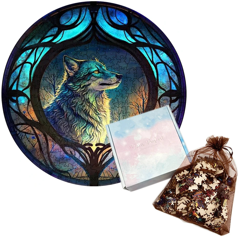 Mysterious 3D Wooden Puzzles Lion Unique Animals Shape DIY Educational Toys Gifts Wooden Jigsaw Puzzle Games For Kids Adults