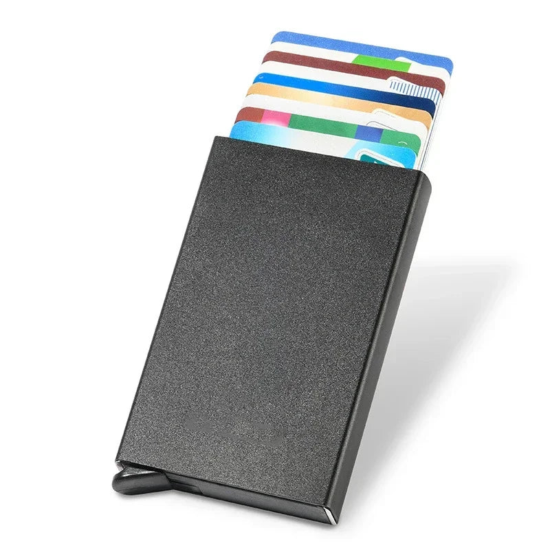 ID Credit Bank Card Holder Wallet Anti Rfid Smart Anti Rfid Blocking Protected Magic Pop Up Slim Small Money Wallets Case