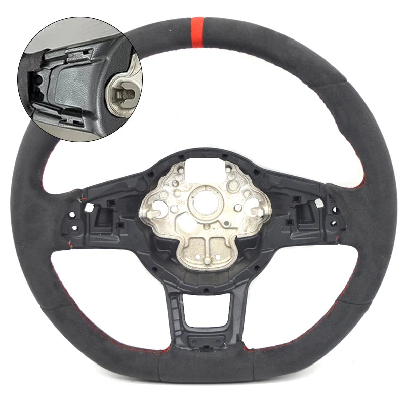 FOR Alcantara Steering Wheel Suitable for VW Golf 7 MK7 R GTI GTE GTD Passat B8 Tiguan MK2 Jetta with Shift Paddles, Car Access