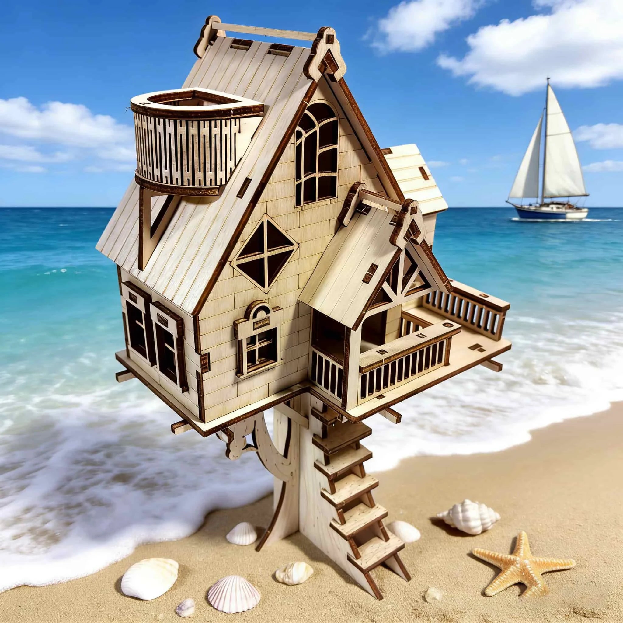Treehouse 3D Wooden Puzzle Model: The Perfect Holiday Gift for Halloween, Christmas, and Birthdays