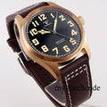 Tandorio Cusn8 Genuine Bronze Pilot Watch Men 200M Diver Japan NH35A Automatic Wristwatch Sapphire Field-Watch Military Clock