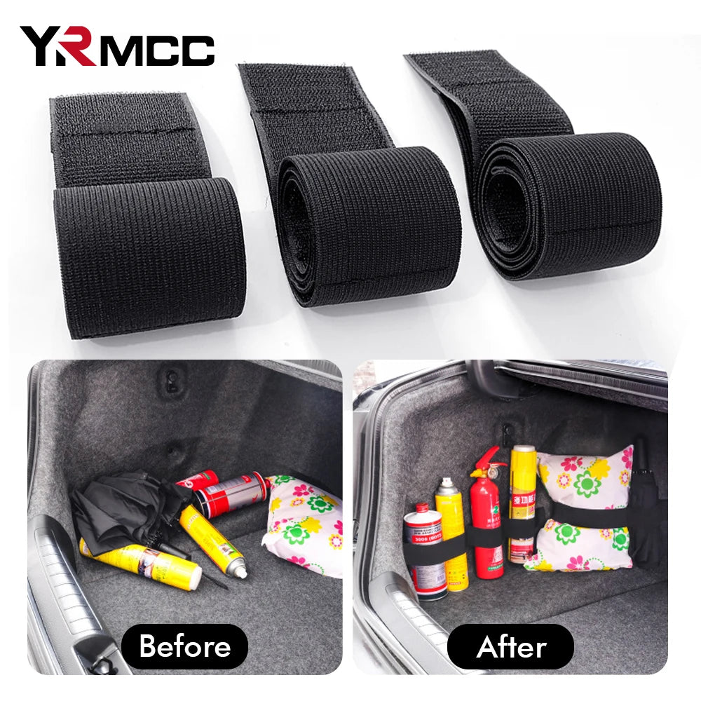 50cm Car Trunk Organizer Firm Magic Tape Cars Stowing Tidying Fixed Belt Auto Tool Storage Fixing Belt Car Rescue Tools Storage