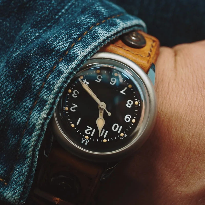 THORN Men Automatic Watch 36MM Pilot Mechanical Wristwatch 15ATM Waterproof Luminous Sapphire Mirror NH35