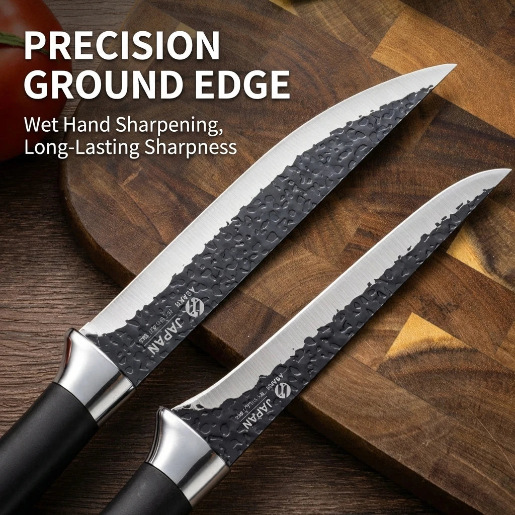 1/2-piece kitchen knife set Japanese stainless steel kitchen knives with nonslip handles sharp for meat cutting and bone removal