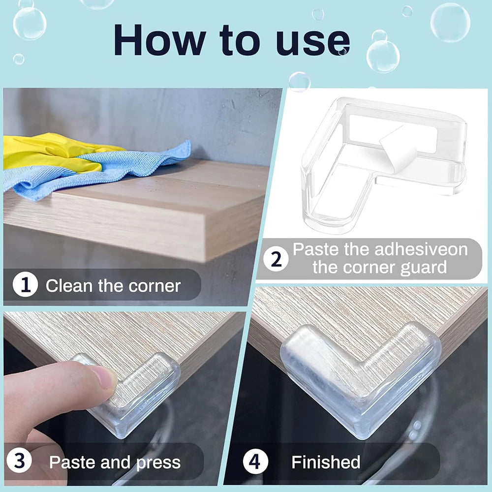 Safety Corner Guards, 8-Piece Protective Corners, Soft Table Corner Protectors for Children, Suitable for Children's Furniture,