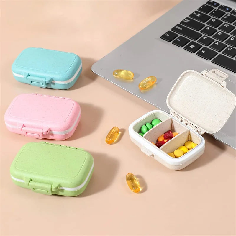 Mini Portable Pills Organizer Case 3 Grids PillBox Tablet Storage Container Weekly Medicine Pill's Box Pill Case Drug Dispense
