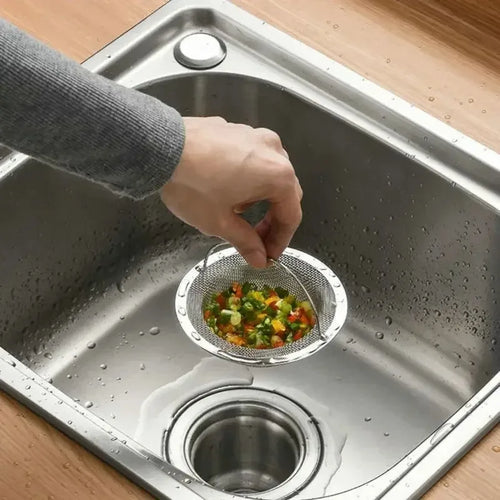 1Pc Stainless Steel Kitchen Sink Strainer Basket Anti-Clog Sink Drain Filter Mesh Net for Kitchen Bathroom,Food Residue Catcher