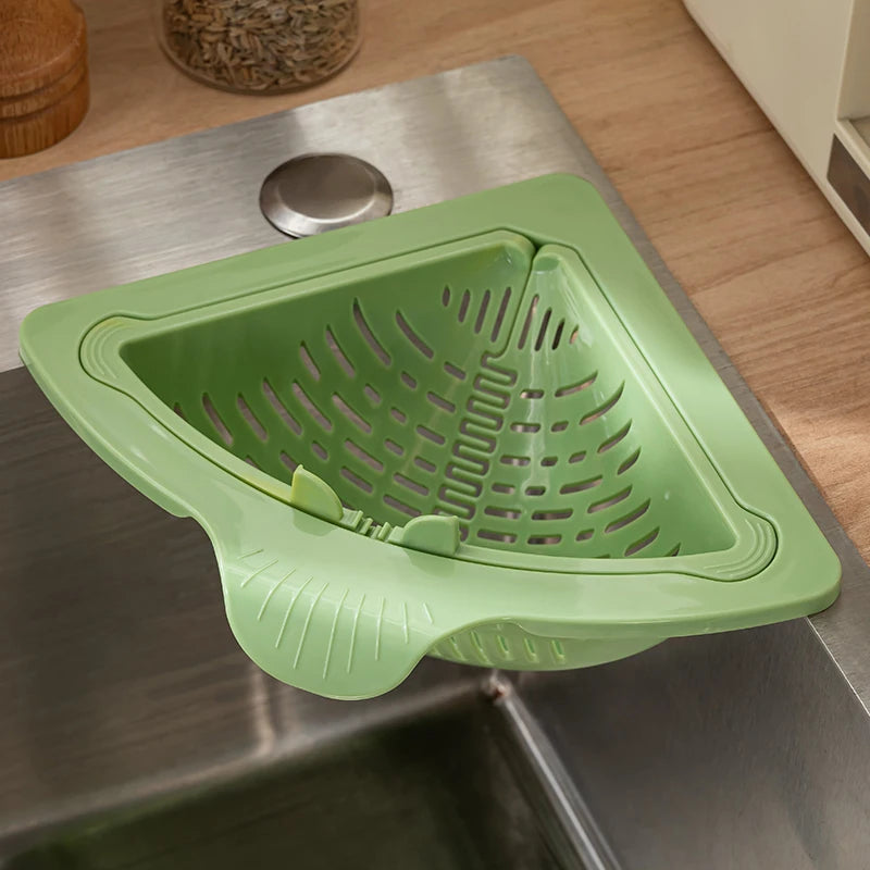 Storage Container Capacity Suction Cup Kitchen Sink Strainer Basket with Simple Installation Corner Sink Trash for Kitchen