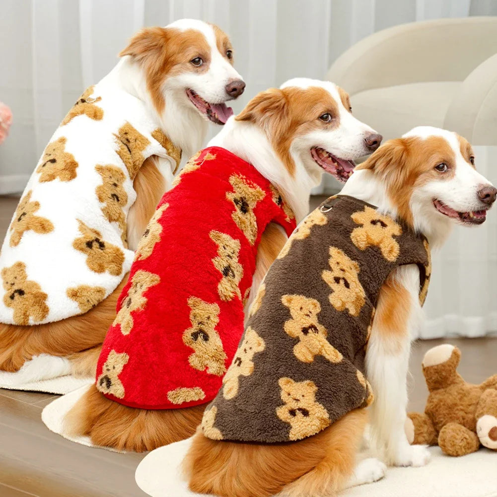Autumn Winter Warm Dog Clothes for Small Dogs Cats Outdoor Soft Cozy Fleece Jacket Vest Coat Pet Medium Large Dogs Costume