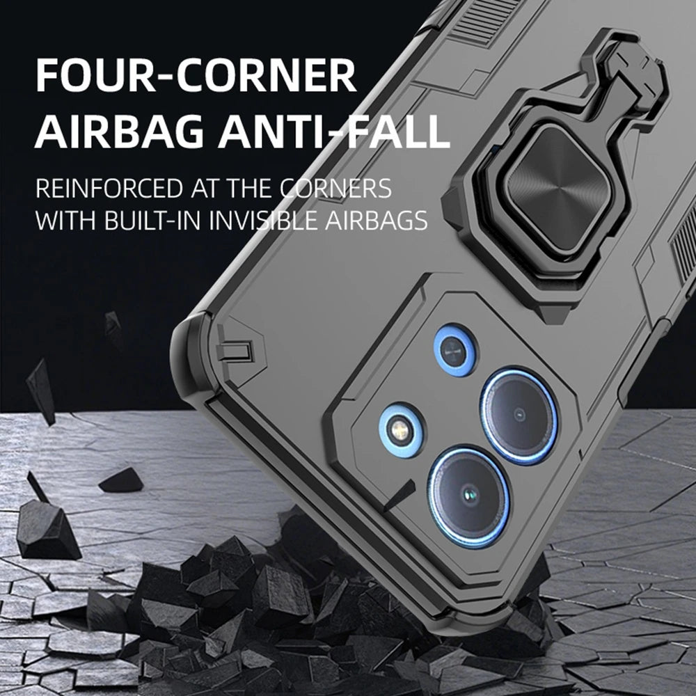For Xiaomi Redmi 15C 4G 171mm Case Shockproof Armor Magnetic Holder Ring Stand Lens Protect Funda For Redmi15C Redmy 15C 15 C 4G