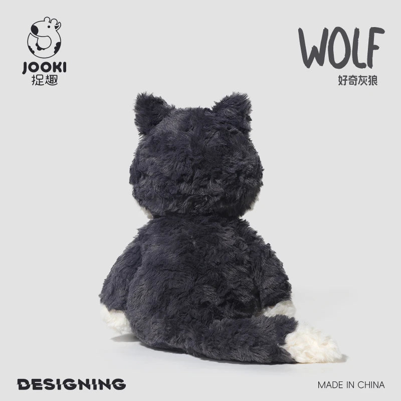 40cm Cute Gray Wolf Plush Toy Stuffed Animal Wolf Super Soft Plushie Doll Gift for Kids